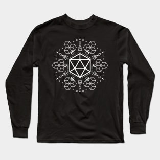 Modern Polyhedral D20 Dice Tabletop Roleplaying RPG Gaming Addict Long Sleeve T-Shirt